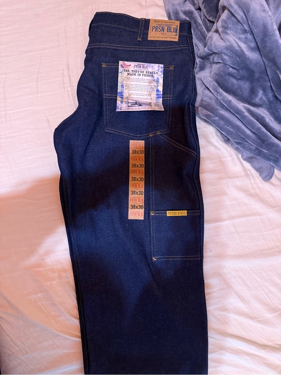 Other - Men's Dark Blue Work Jeans - Deep Indigo